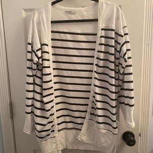 Black/White Stripe Cardigan